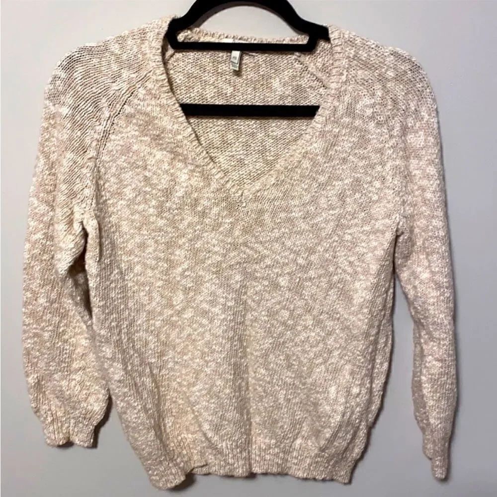Joie Sweater Cotton Blend V Neck Knit
Beige Cream Size XS